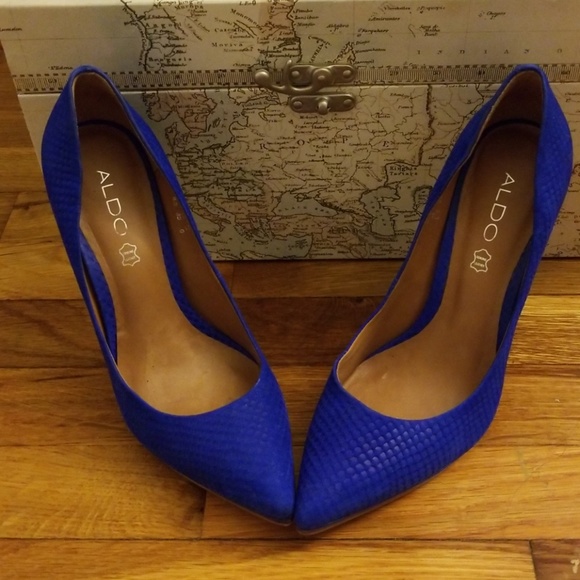 aldo blue heels